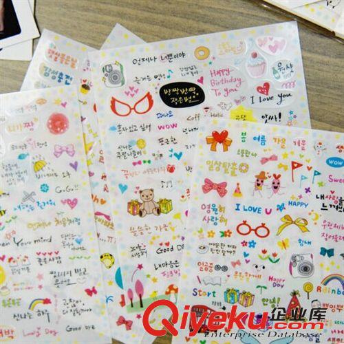 韓國文具 拍立得裝飾貼紙 粉紅可愛照片相冊裝飾貼紙?jiān)紙D片2