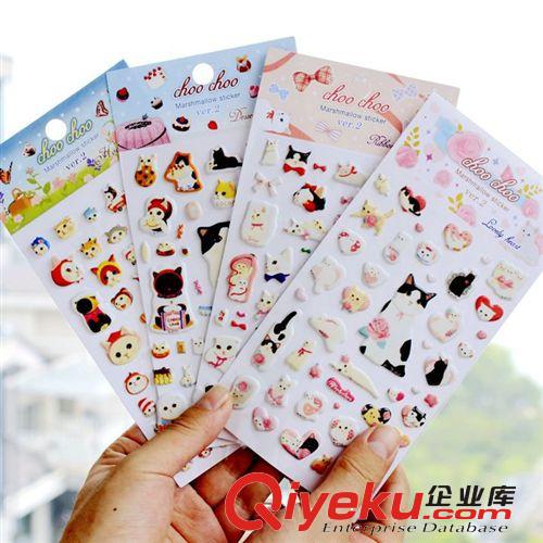 韓版文具 創(chuàng)意fungoo V.2 貓咪造型泡泡貼原始圖片2