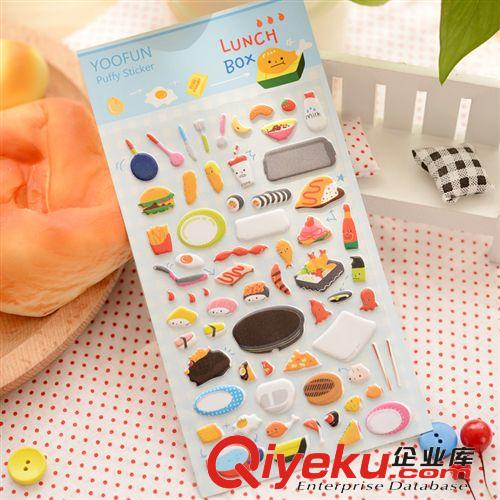 韓國文具 我的Lunch Box 餐具午餐會泡泡貼 diy貼紙原始圖片2