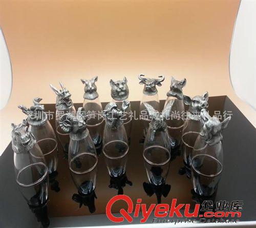 【廠家直銷】十二生肖酒具之榮華富貴 K金黃瓷分酒器帶十二個杯原始圖片3