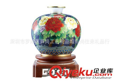 ［廠家直供］批發(fā)訂制天圓地方景泰藍花瓶 景泰藍玉瓶 gd禮品