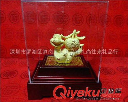 【廠(chǎng)家直銷(xiāo)】瑞蛇送福絨沙金蛇年工藝品 絨金禮品擺件 禮品批發(fā)