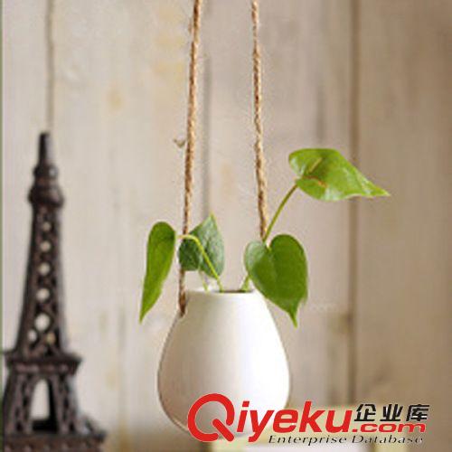 創(chuàng)意ZAKKA 白色陶瓷吊掛花瓶 雞蛋瓶 北歐宜家風(fēng)格雜貨