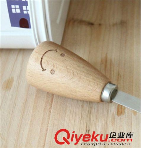 【爆款】 37度生活 zakka笑臉木柄不銹鋼湯勺 韓式品質(zhì)禮品餐具原始圖片2