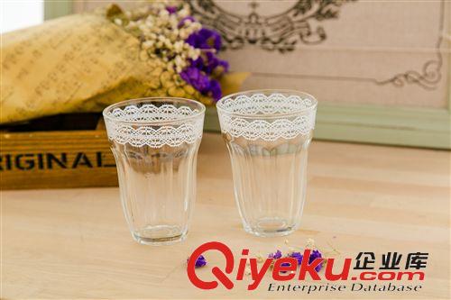 37度 zakka蕾絲透明玻璃杯 簡約甜美可愛水杯 韓式家居 日韓雜貨原始圖片2