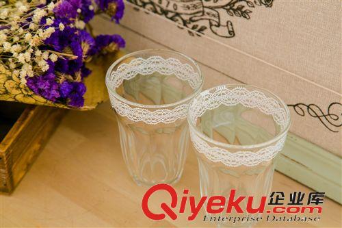 37度 zakka蕾絲透明玻璃杯 簡約甜美可愛水杯 韓式家居 日韓雜貨原始圖片3