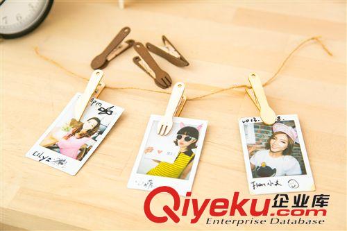 ZAKKA 創(chuàng)意木質可愛刀叉勺夾子 照片墻必備原始圖片2