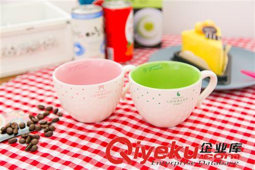 zakka創(chuàng)意 韓式甜美風(fēng)格水玉點(diǎn)點(diǎn)圖案杯勺套裝 咖啡杯 四色入原始圖片2