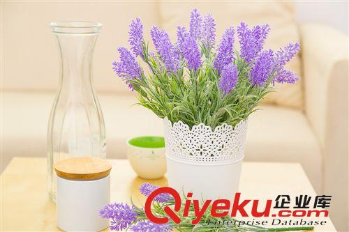 37度 超仿真7頭塑膠植毛薰衣草 浪漫普羅旺斯薰衣草仿真花原始圖片2