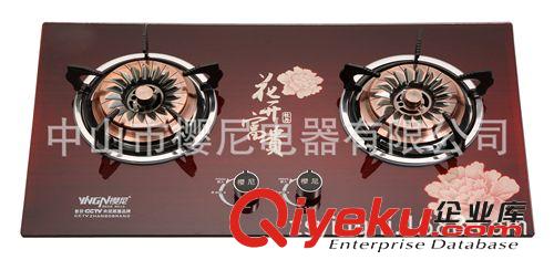 【直銷】家用燃氣灶具 嵌入式燃氣灶  紅色玻璃鋼化燃氣灶原始圖片2