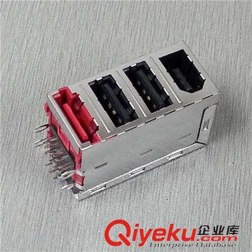 【企業(yè)集采】雙層USB+1394+ESATA母座 雙層USB+1394+ESATA母座