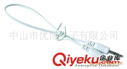 專業供應手機音頻線一轉二 裸銅音頻線、視頻線 音頻信號傳輸線