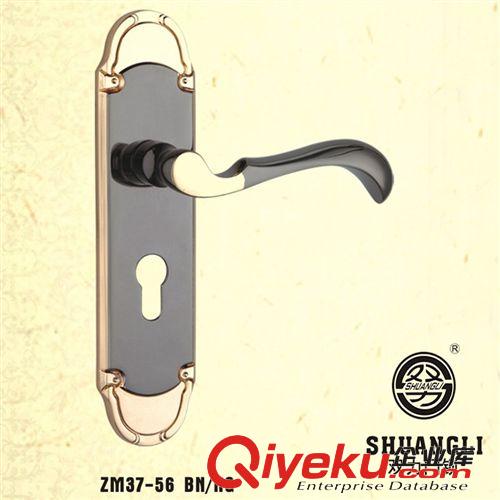 溫州SHUANGLI門鎖批發(fā) 財(cái)源廣進(jìn)鈦黑K金鋅合執(zhí)手鎖 ZM58-57BN/KG