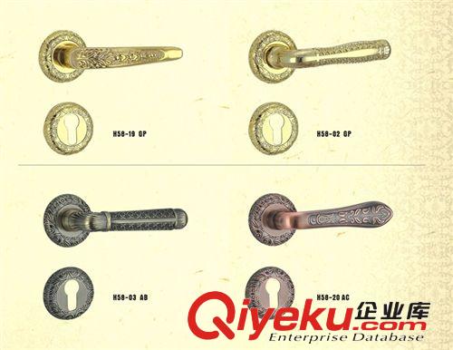 H58-02 GP 仿金色gd執(zhí)手分體門鎖 鋅合金插芯鎖 室內(nèi)門鎖廠家原始圖片2