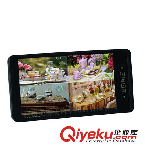 商務(wù)車工廠批發(fā)車載全新9寸四分割后視鏡顯示器車載液晶顯示器