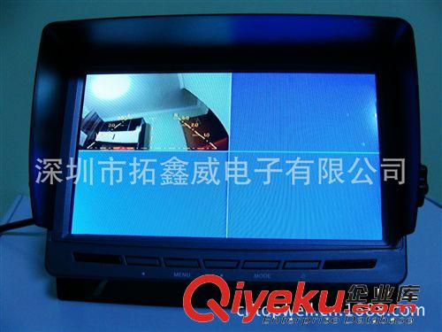 {zx1}7寸多路倒車顯示器帶遮陽(yáng)/后視四分割顯示器/數(shù)字屏T-S7006Q原始圖片3