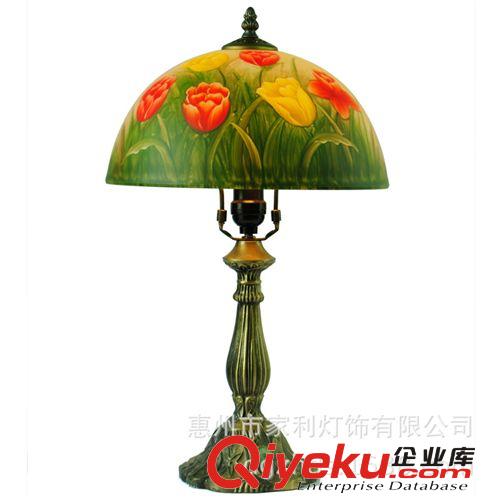 廠家批發(fā)歐式特價(jià)花瓣油畫臺燈床頭臥室藝術(shù)燈個(gè)性鄉(xiāng)村田園溫馨版