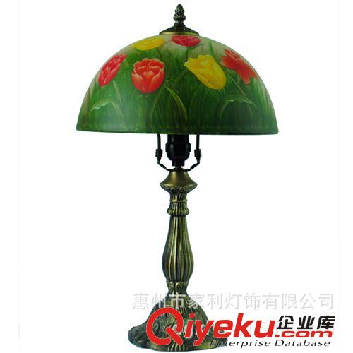 廠家批發(fā)美式鄉(xiāng)村特價(jià)油畫臺(tái)燈床頭臥室藝術(shù)燈個(gè)性手繪油畫溫馨版原始圖片2