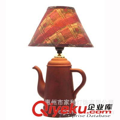 外貿(mào)出口美式tj藝術(shù)陶瓷臺燈 茶壺裝飾燈 仿古工藝品 燈飾燈具原始圖片3