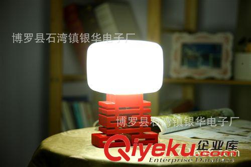 情人節(jié)禮品光控?zé)?銀之優(yōu)品專利zp led喜人聲光控臺燈 小喜人
