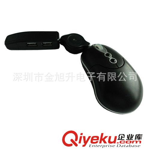 廠家生產USB光電鼠標帶HUB口 USBHUB鼠標原始圖片3