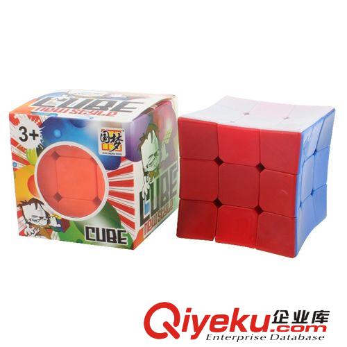 【國夢凹面彩色三階魔方】3階魔方 無需貼紙 yb掉色原始圖片3
