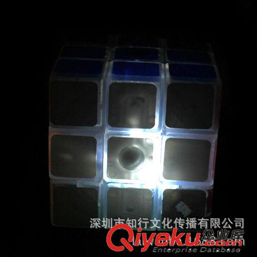 【燈光透明三階魔方】比賽魔方3階魔方 益智玩具批發原始圖片3