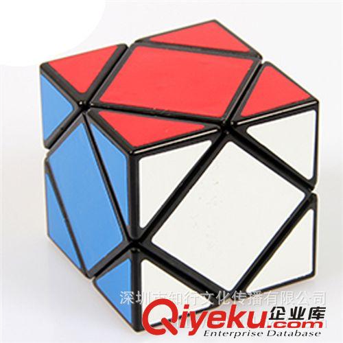 【藍(lán)藍(lán)斜鉆魔方黑色】 斜轉(zhuǎn)三階魔方 異形魔方 益智玩具魔方批發(fā)