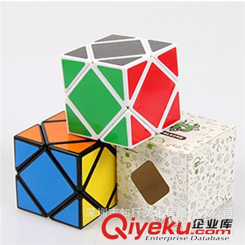 【藍(lán)藍(lán)斜鉆魔方黑色】 斜轉(zhuǎn)三階魔方 異形魔方 益智玩具魔方批發(fā)原始圖片2