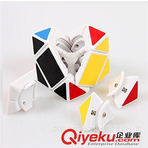 【藍(lán)藍(lán)斜鉆魔方黑色】 斜轉(zhuǎn)三階魔方 異形魔方 益智玩具魔方批發(fā)原始圖片3