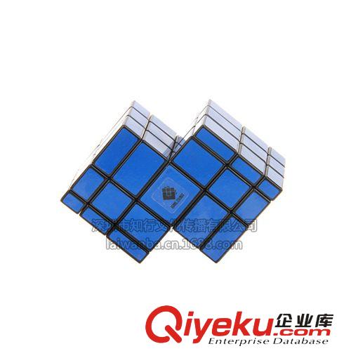 zp梯色三階二連體魔方 熒光鏡面魔方 異型3階 益智玩具魔方批發原始圖片3