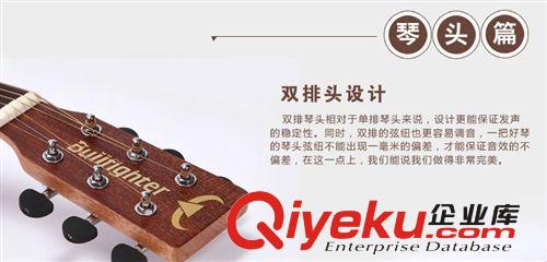 斗牛士正品40 41寸民謠吉他木吉他單板 高檔云杉沙比利原始圖片3
