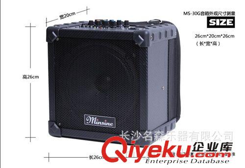 便攜充電帶電瓶30W民謠木吉他彈唱電吉他音箱送無線話筒原始圖片2