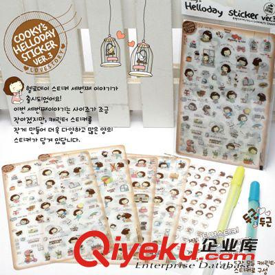 YST-1001 韓國文具批發(fā)貼紙 復(fù)古郵戳套裝紙質(zhì)貼紙（6張）