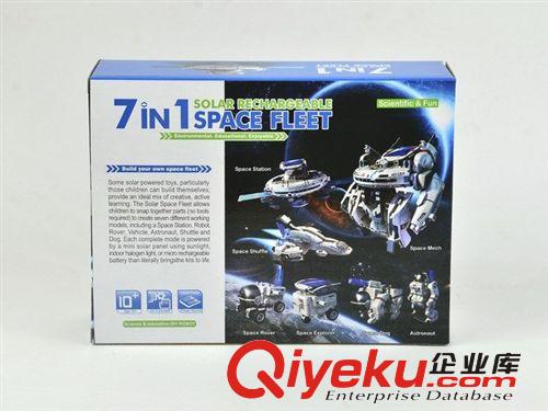 新七合一太陽能太空艦隊（自裝型玩具）7合1英文彩盒diy益智玩具