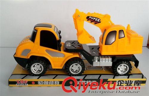 實色慣性拖頭車 實色慣性工程車 玩具工程拖車 慣性拖板車0910A-2原始圖片3