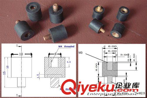 橡膠包銅件，五金包膠件，橡膠小零件，橡膠減震器，橡膠減振器