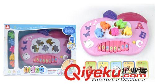 益智動物玩具學習琴 帶音樂燈光嬰幼兒教具電子琴原始圖片2