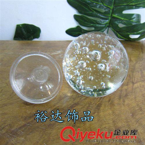 tj批發(fā)流水噴泉樹(shù)脂工藝品專用配件  水晶玻璃球風(fēng)水球8公分原始圖片3