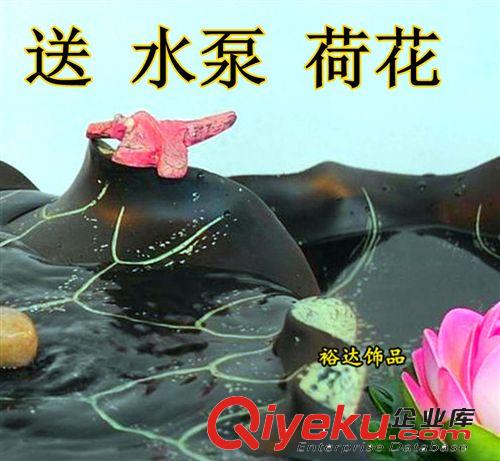 荷系列創意樹脂擺件 家居流水風水泉  辦公室古典裝飾配件原始圖片3