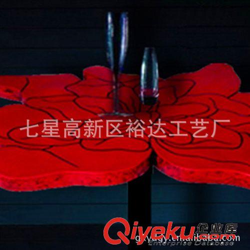 現代中式新古典花影（紅色）樹脂家具 復古型酒吧客桌JJ124原始圖片2