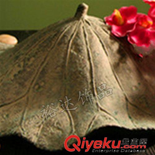 古典家居裝飾品 仿古中式樹脂擺件 花插花瓶荷葉BJ259原始圖片2