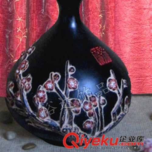 中式仿古家居樹脂擺件  干花花瓶-暗香疏影（紅花）BJ258-1原始圖片3