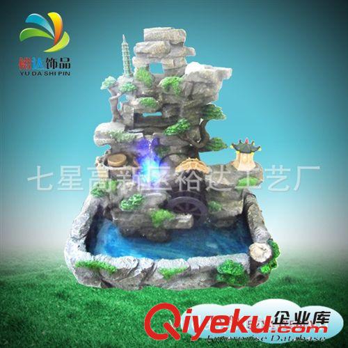 樹脂工藝品風(fēng)水輪小型假山盆景批發(fā)  家居隔段玄關(guān)飾品JA505原始圖片2