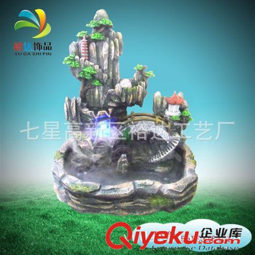 樹脂工藝品風(fēng)水輪小型假山盆景批發(fā)  家居隔段玄關(guān)飾品JA505原始圖片3