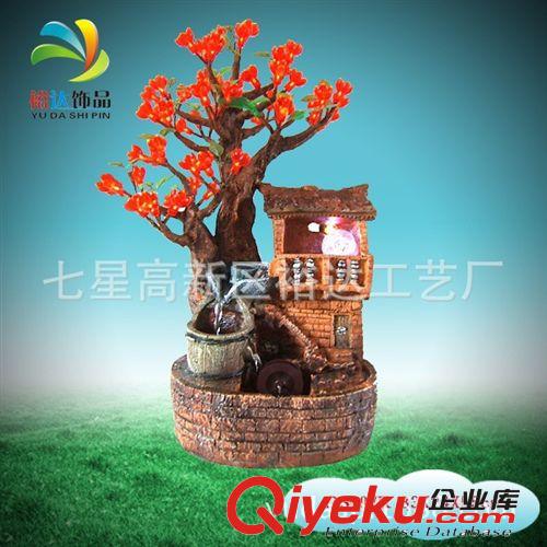 招財風(fēng)水輪室內(nèi)帶花燈噴泉擺設(shè) 家居玄關(guān)隔斷裝飾品DS006P原始圖片2