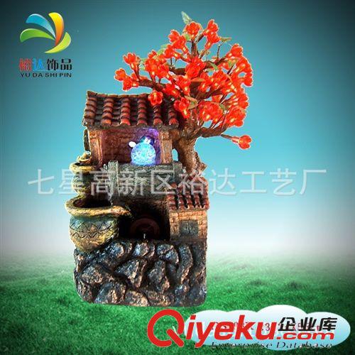招財風(fēng)水輪室內(nèi)帶花燈噴泉擺設(shè) 家居玄關(guān)隔斷裝飾品DS006P原始圖片3