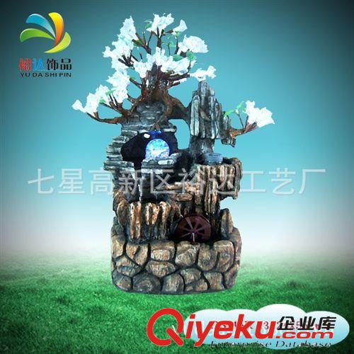 廠家直銷樹脂工藝品風水輪室內帶彩燈噴泉擺設 軟裝飾品DS014K原始圖片2