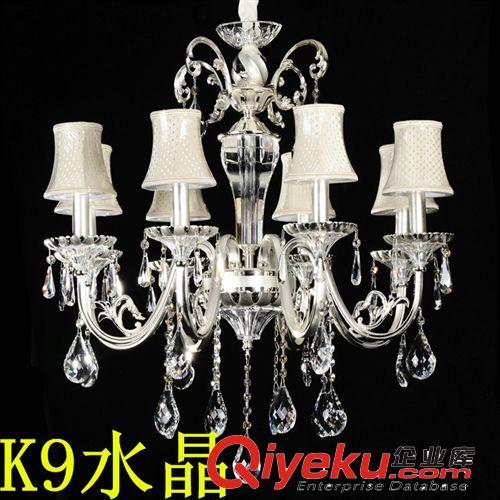 LED水晶蠟燭燈中山古鎮水晶燈鋅合金水晶吊燈55002歐式新款吊燈原始圖片2