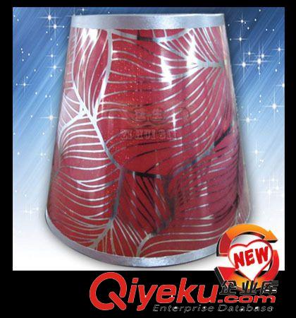 6寸PVC桃花 粉紅三環邊 搖臂燈、壁燈燈罩